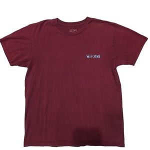 NWOT Welcome Skateboarding Maroon Graphic Tee